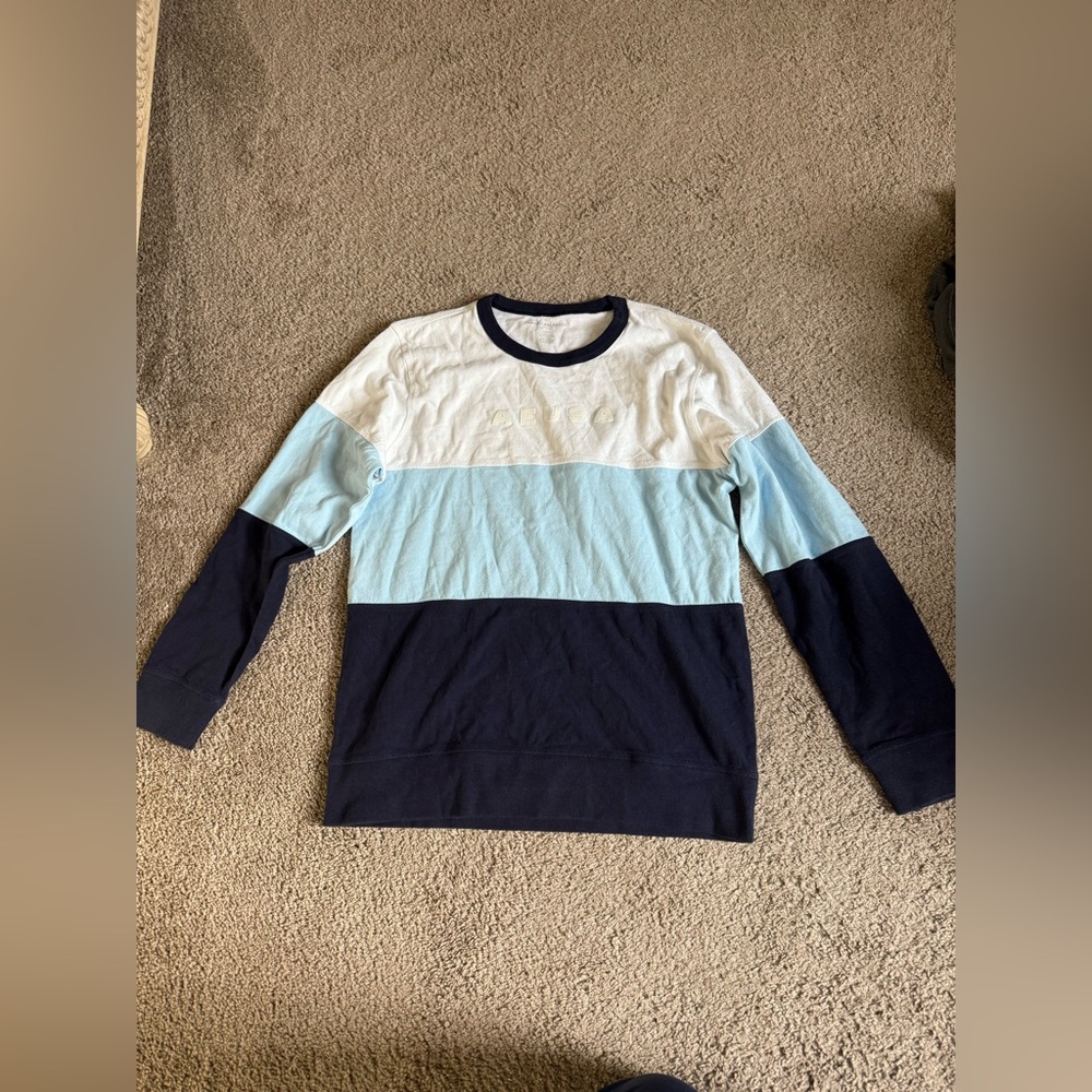 American Eagle Colorblock Long Sleeve Sweatshirt